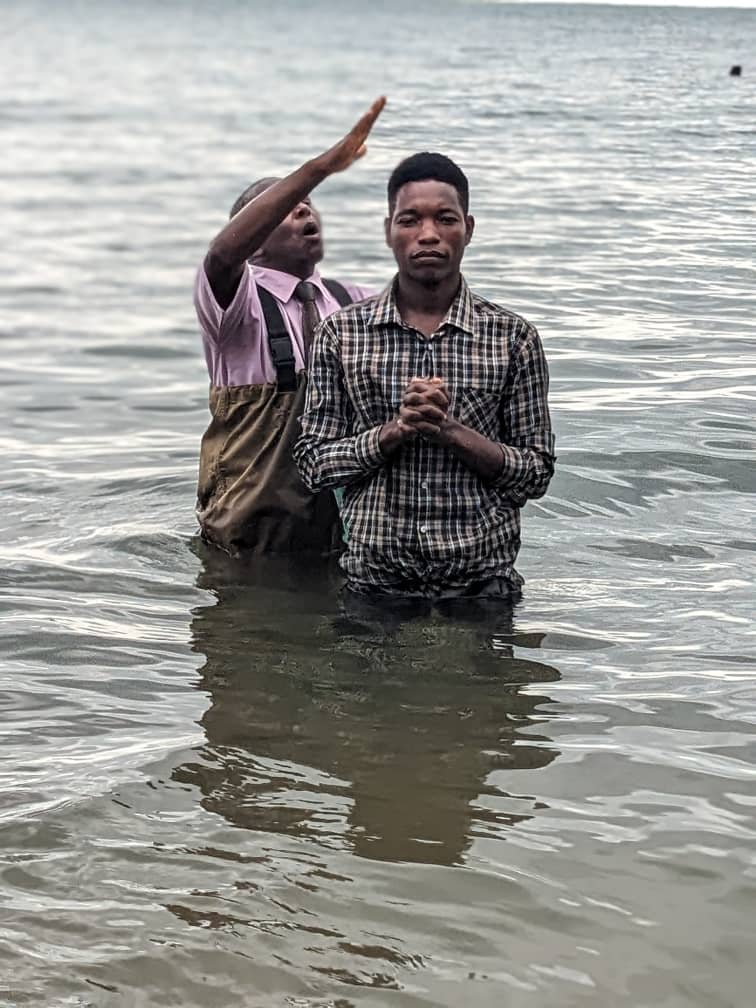 Bible worker sharing Scripture