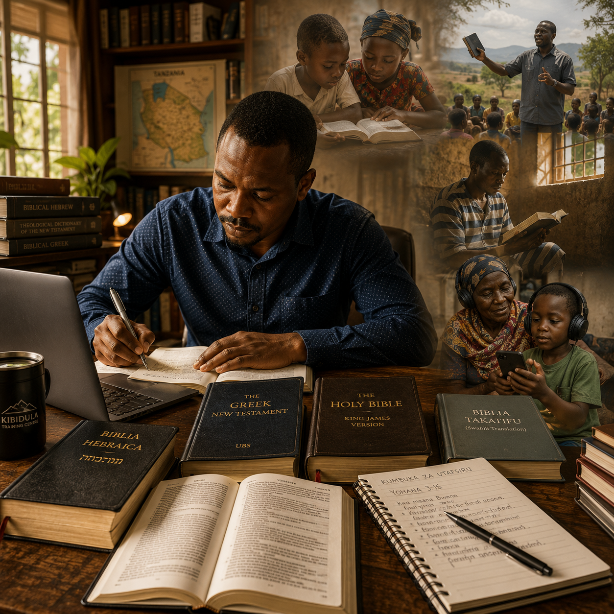 Bible translation work at Kibidula